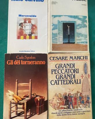 Quattro libri di autori classici italiani