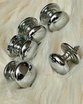 5 Pomelli in acciaio inox cromato