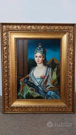 dipinto olio su tela dama 60x50