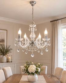 Lampadario stile barocco 5 luci