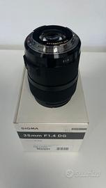 SIGMA 35 ART X  F. 1.4  EOS- SONY E- TL MOUNT