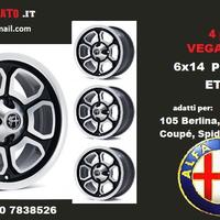 Cerchi vega black 6x 14 4x108 ALFA ROMEO GIULIA