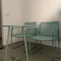 Set balcone bistro 2 sedie/poltrone + tavolino