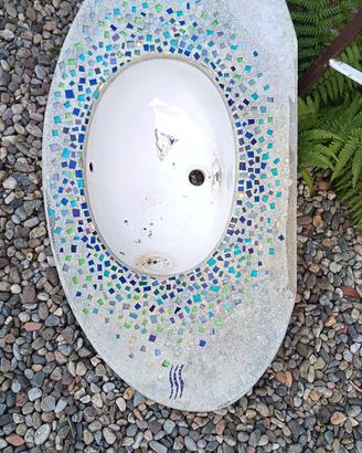 lavandino in vetro in sasso