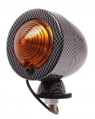 Freccia per moto custom con vetro arancione