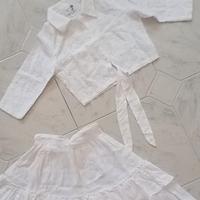 Set abbigliamento camicia blusa gonna tg 5 anni 