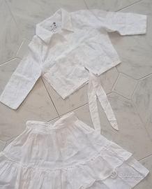 Set abbigliamento camicia blusa gonna tg 5 anni 