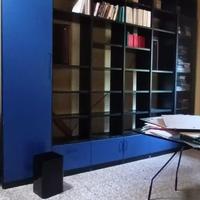 Libreria nera e blu