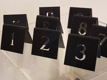 Segnaposto numerati per tavolo bar e ristorante