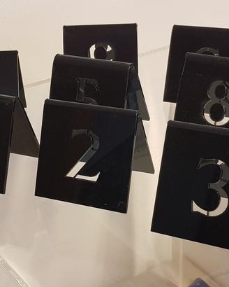 Segnaposto numerati per tavolo bar e ristorante