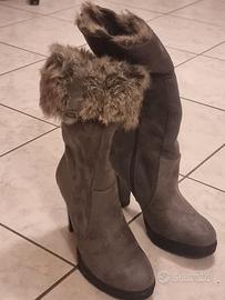 stivaletto donna scamosciato