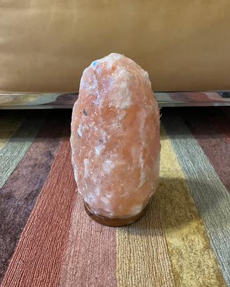 Lampada al sale rosa dell’Himalaya con lampadina.