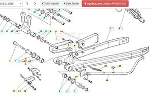 Pattino tendicatena Aprilia Climber 280 AP8201045