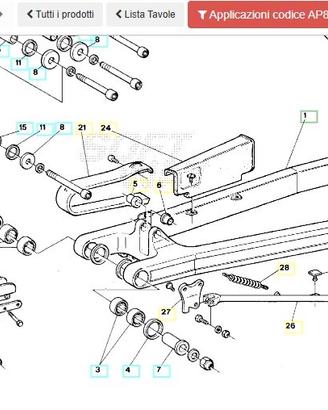 Pattino tendicatena Aprilia Climber 280 AP8201045