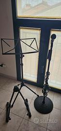 kit porta chitarra ,leggio, e asta microfono 