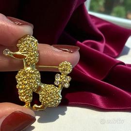 Stupenda spilla barboncino, vintage, anni 60