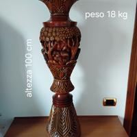 Scultura di legno tailandese tronco massiccio 