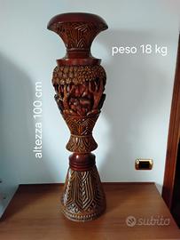 Scultura di legno tailandese tronco massiccio 