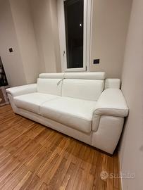 Divano Letto Pelle Bianca Premium
