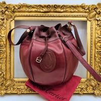 CARTIER SECCHIELLO BOMBATO PELLE BORDEAUX