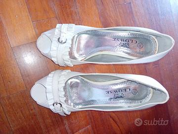 scarpe bianche tacco taglia 36