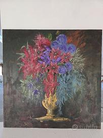 Tela dipinto olio acrilico grande 100x100