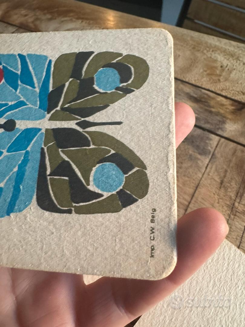 Set 4 Sottobicchieri Farfalla – Motivo Animali Selvatici – Sughero E Finitura Lucida – Idea Regalo #16757