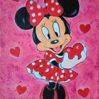 dipinto acrilico Minnie 