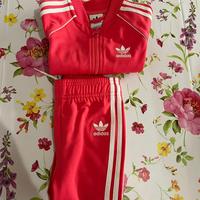Tuta completa adidas rosa tg.  9-12 mesi