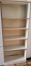 mobiletto verticale 4 ripiani 5 scomparti bianco