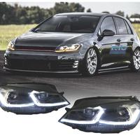 FARI VOLKSWAGEN VW GOLF 7 12-17 DRL DINAMICI NERI 