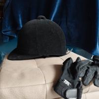 Casco da equitazione + guanti
