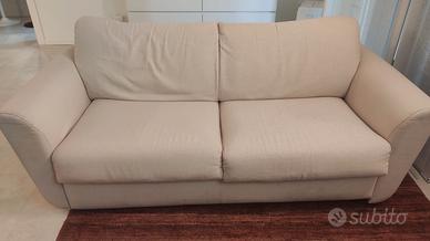 Divano letto Poltronesofà sfoderabile color beige