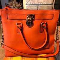 Michael kors borsa in pelle tracolla arancione