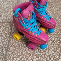 pattini a rotelle bambina con casco