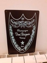 targa metallo Champagne Dom Perignon