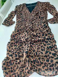 vestito  leggero maculato marrone ZARA