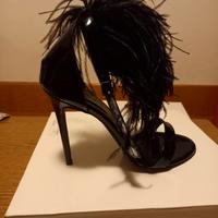 Sandali P.A.R.O.S.H. neri con pelo