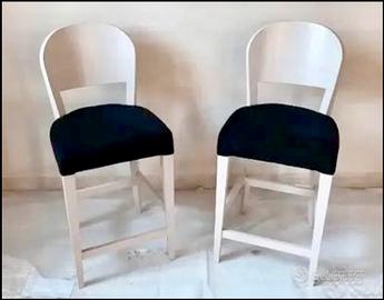 Sgabelli ( COPPIA) alti moderni, legno massello