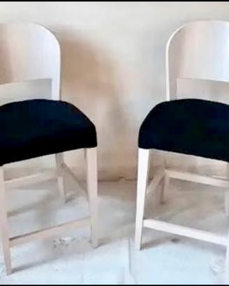 Sgabelli ( COPPIA) alti moderni, legno massello
