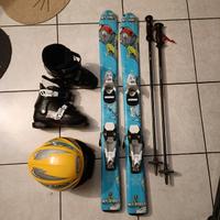 Sci scarponi casco racchette bambino 5 - 7 anni