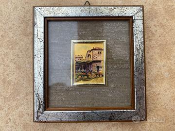 QUADRO FOGLIA ORO 9CM