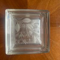 Porta gioie decorato in vetro con coperchio