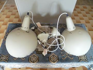 Lampade soffitto colore avorio 2 PZ. nuove