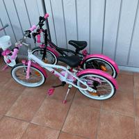 2 bici da bambina 3 / 6 anni