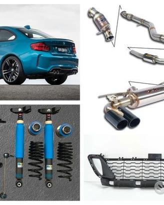 Bmw M2 scarico assetto paraurti cofano cerchi disc