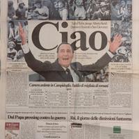 Prima pagina Alberto Sordi cimeli storici