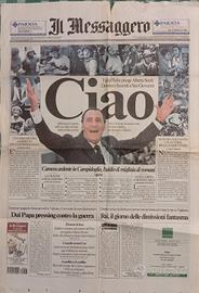 Prima pagina Alberto Sordi cimeli storici
