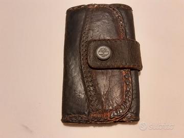Portachiavi Timberland in pelle nera - sei anell
