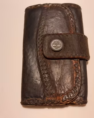 Portachiavi Timberland in pelle nera - sei anell